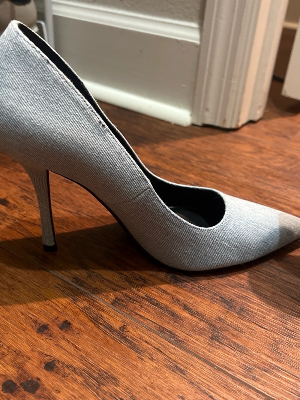 Zara Denim Light Blue Stiletto Heel